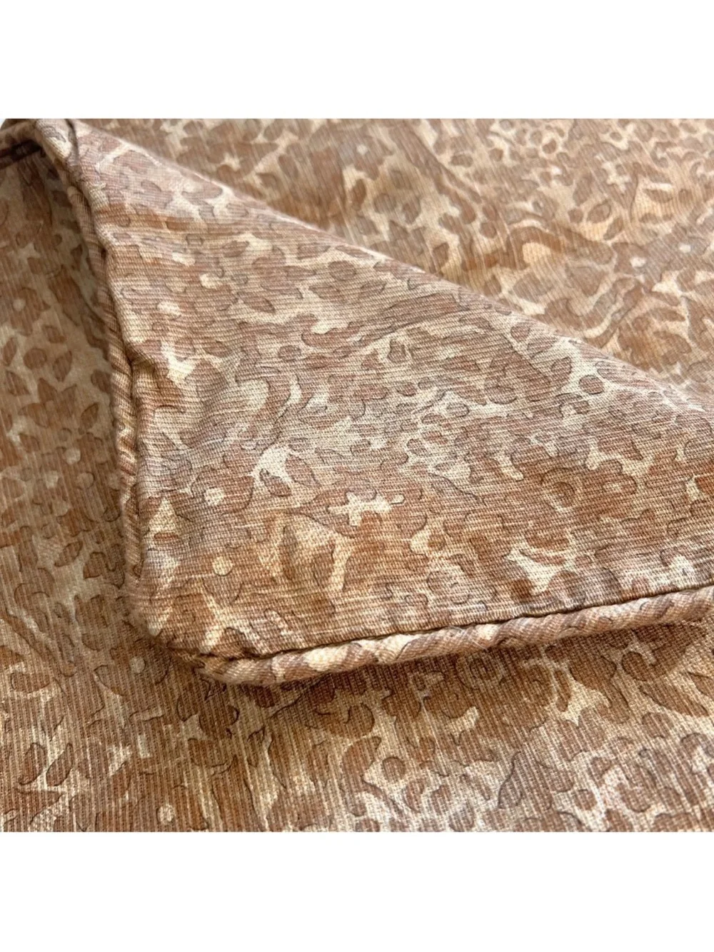 Ralph Lauren ROSSELLINI Medallion Floral QUEEN Duvet Cover Camel Brown Textured